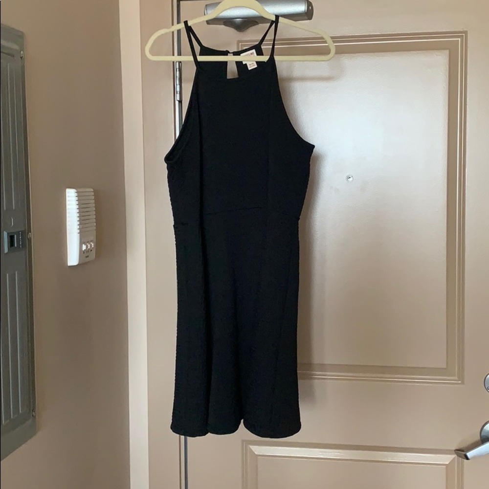 Black textured missimo midi dress size XL